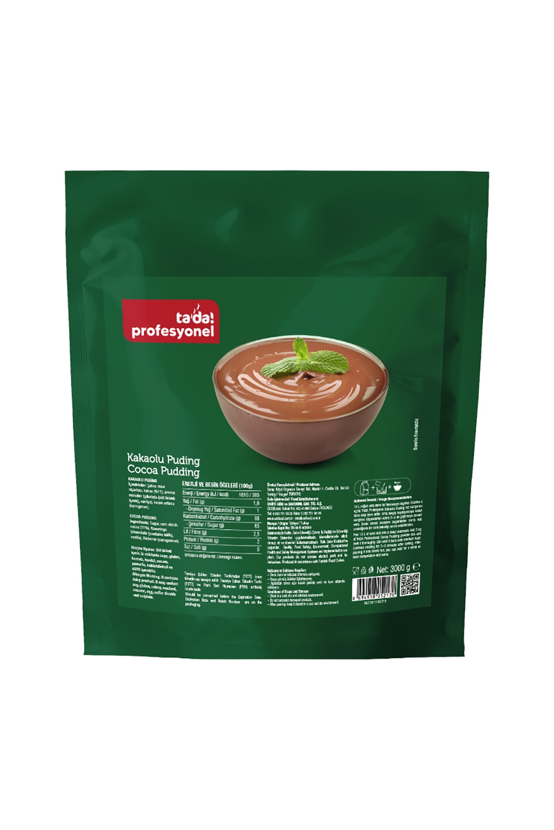 Tada Kakaolu Puding 3 Kg